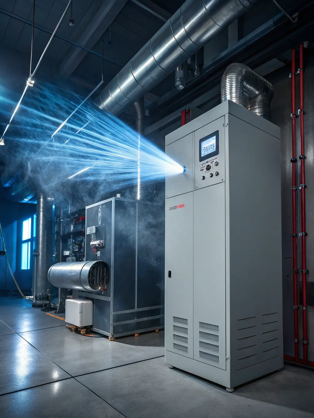 A graphic showing GreenSmart's platform integrating with various building systems (HVAC, lighting, security) into a unified, AI-driven management interface.